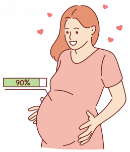 90%以上が治る逆子の妊婦さん